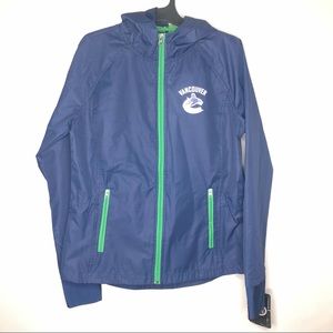 NEW Men’s Vancouver Canucks Hooded Windbreaker Jacket - Small